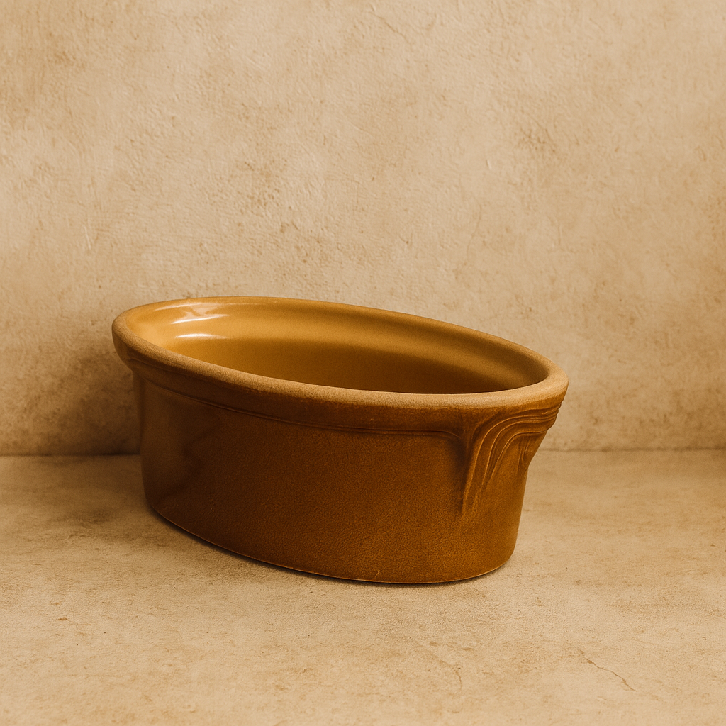 Poterie Renault Oval Baking Dish - Large NO COVER (1.5 L) - Brown