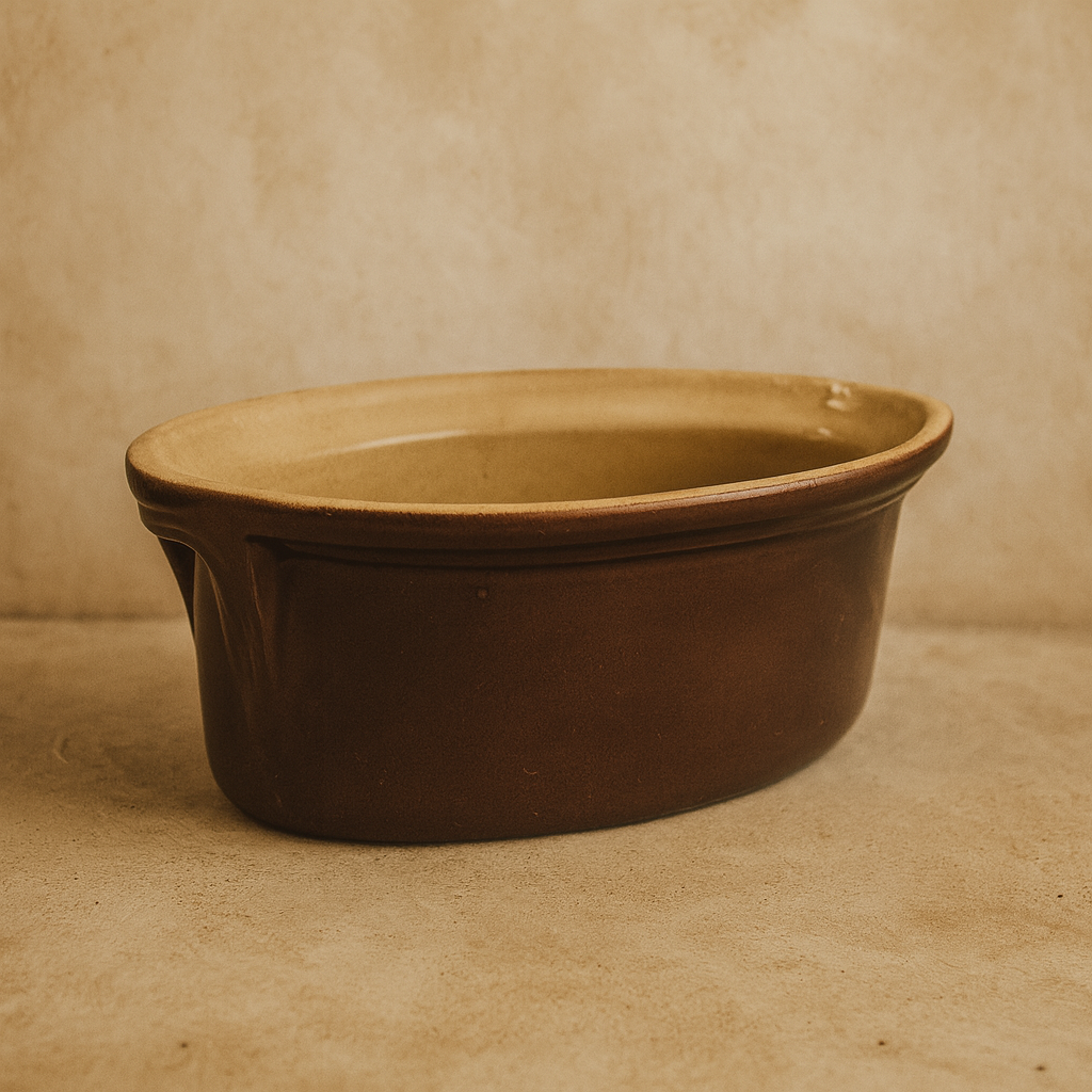 Poterie Renault Oval Baking Dish - Medium NO COVER (0.80 L) - Brown