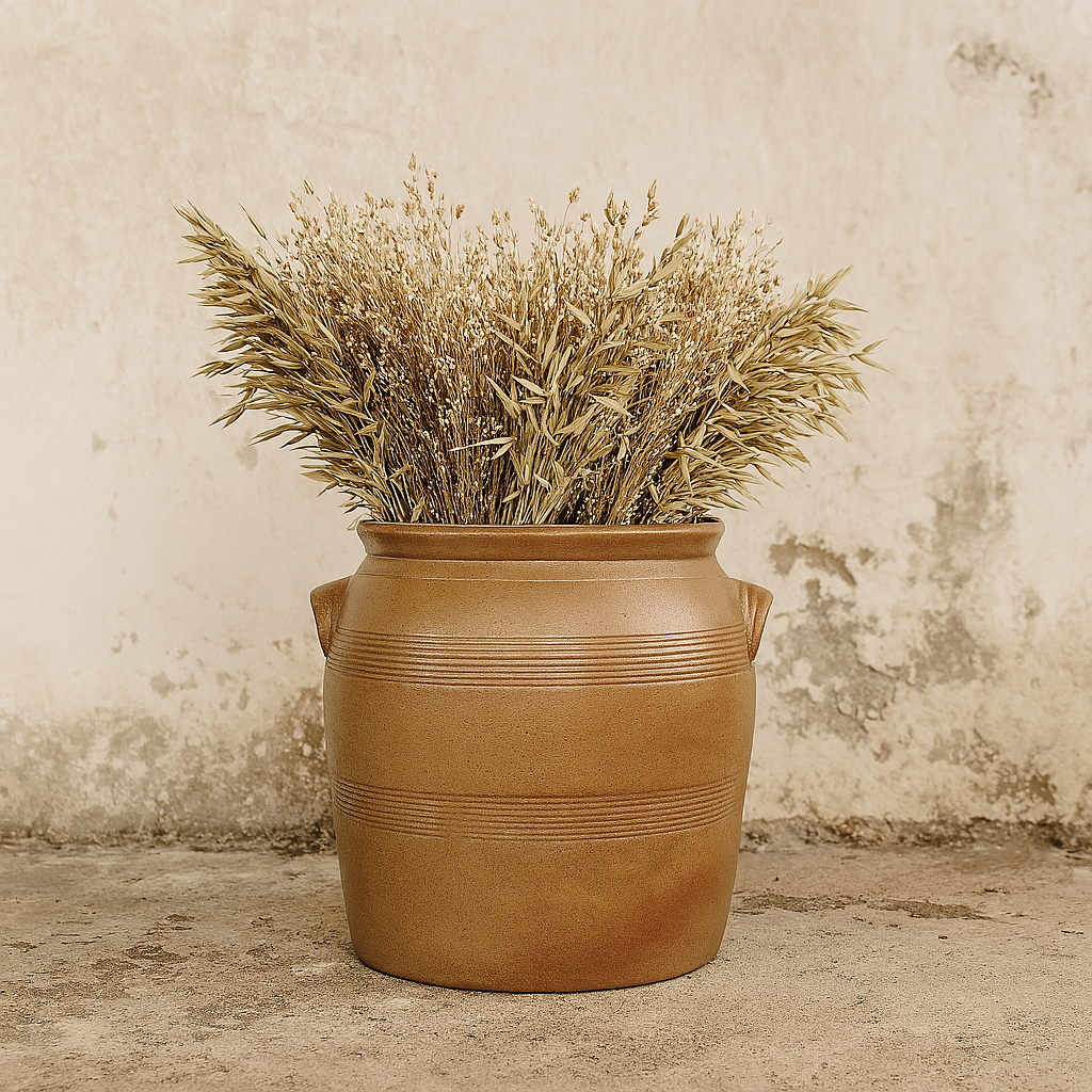 Poterie Renault Bonny sur Loire Barrel Crock -5X Large (17 L) Salt-