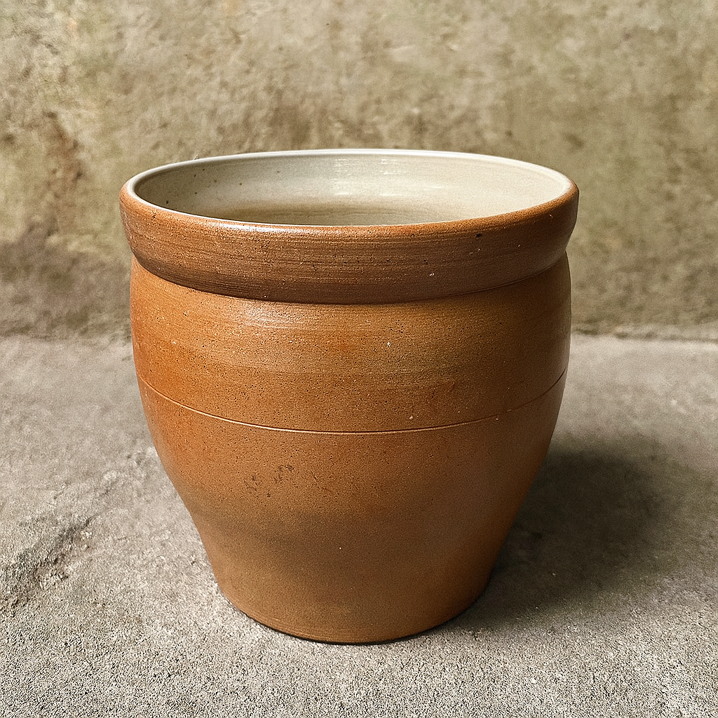 Poterie Renault Planter Pot, no drain hole (6L) Style #1 Salt