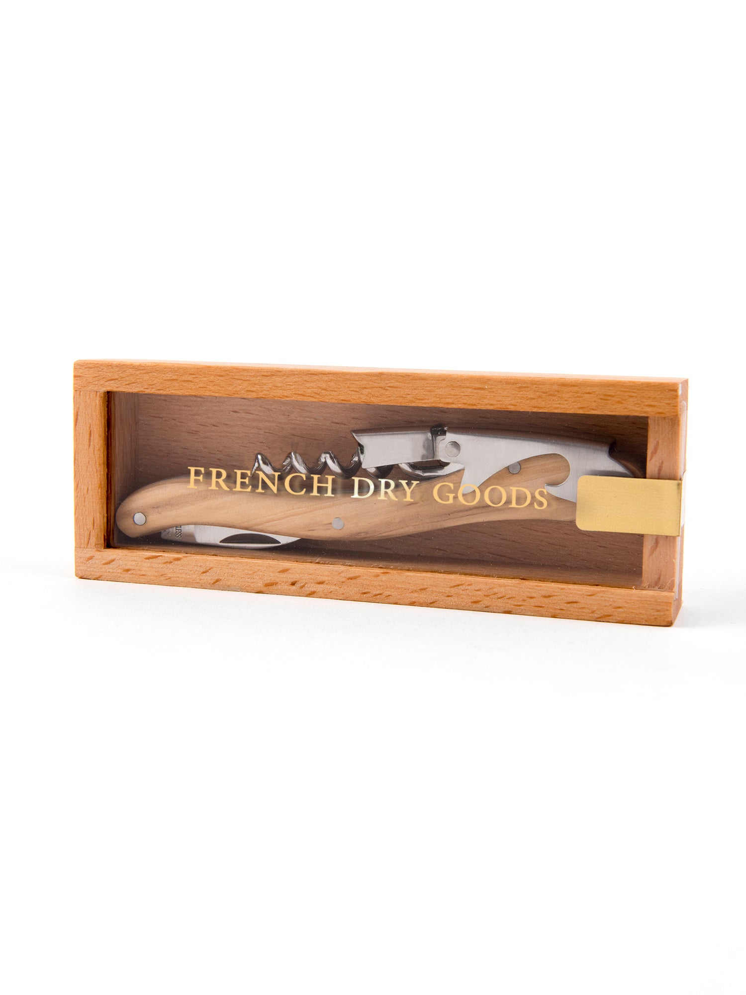French Dry Goods Olive Wood Corkscrew