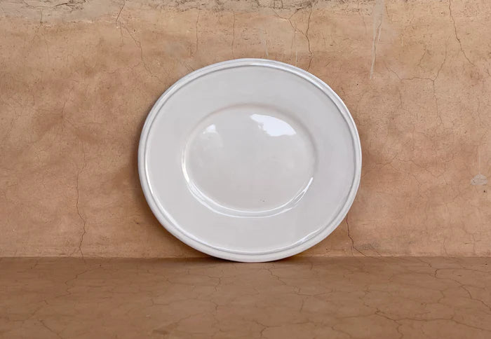 White ceramic dinner plate.