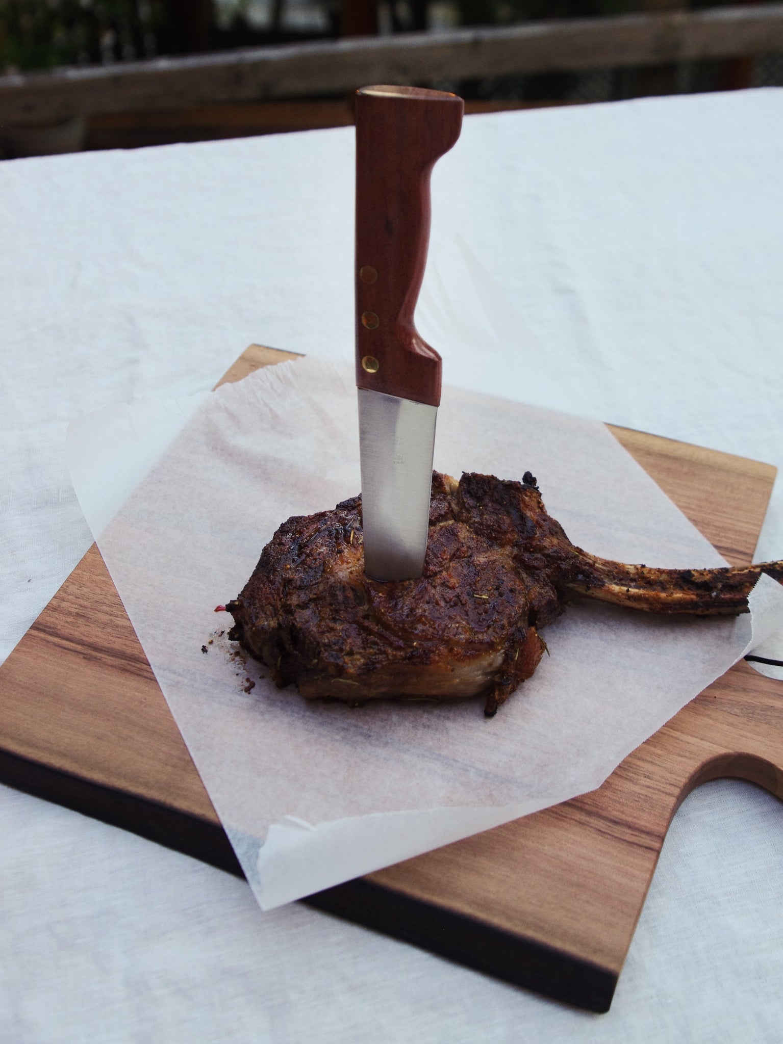 Set of 4 Au Nain Rosewood Steak Knives—Extra Large