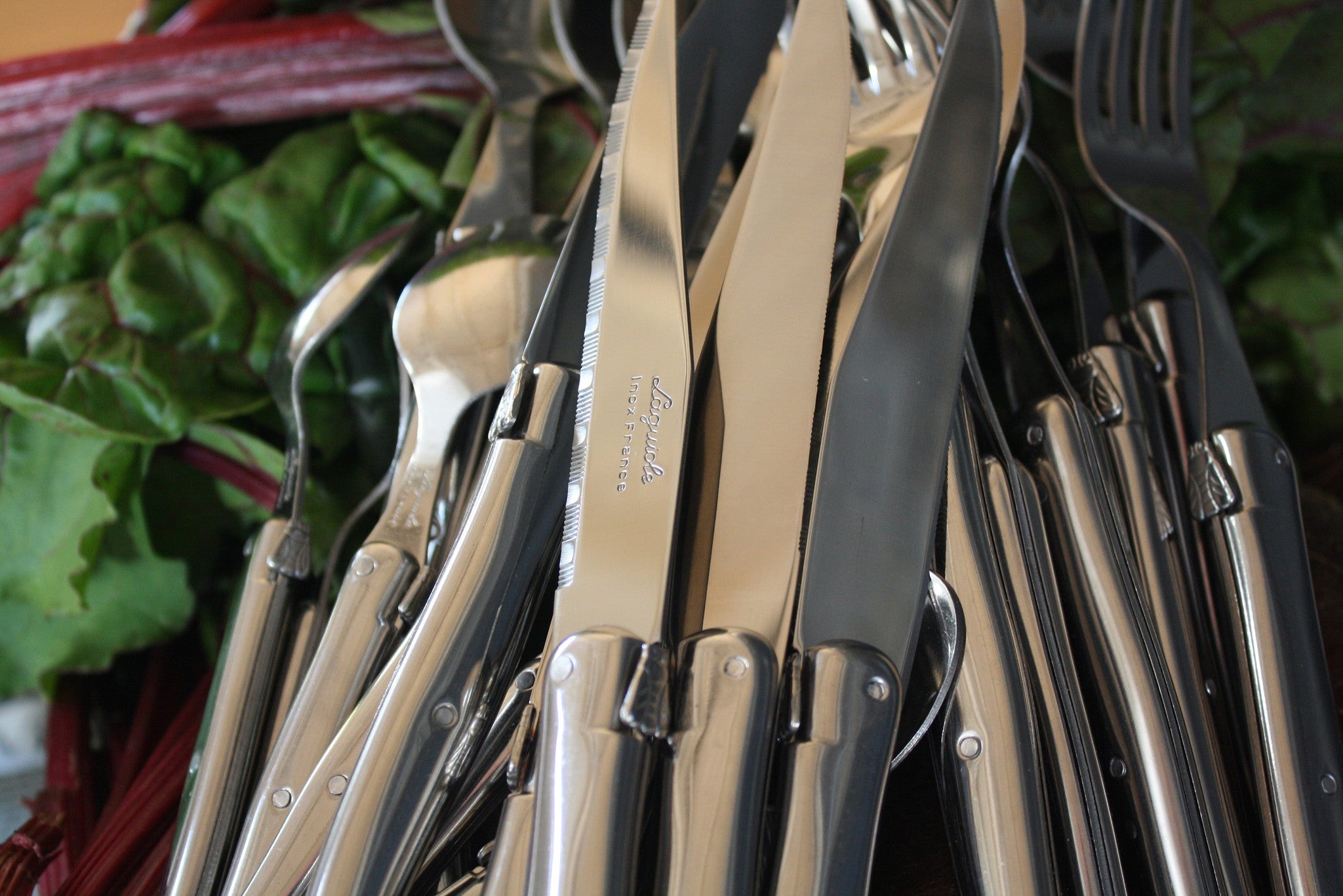 Laguiole 24 Piece Flatware Set, Stainless Steel in Wood Presentation Box