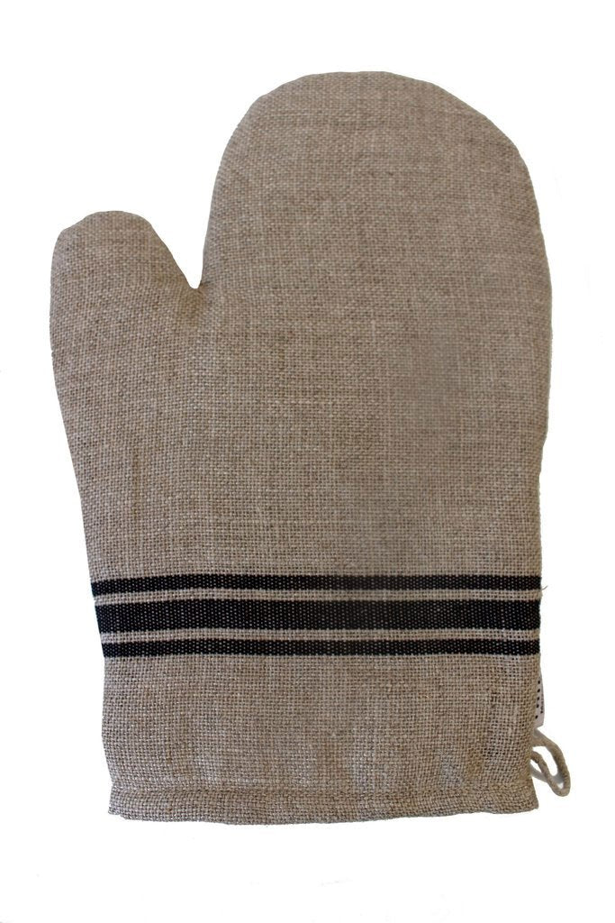 Thieffry Monogramme Linen Oven Mitts (Set of 2)