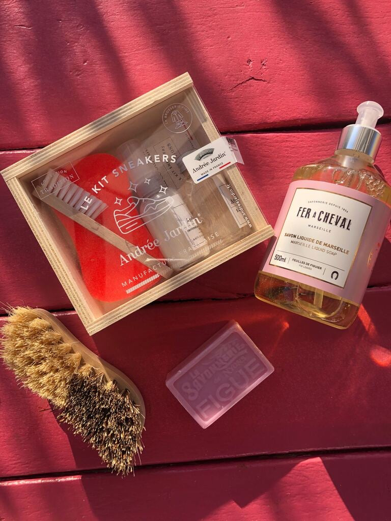 Andrée Jardin Sneaker Care Kit in Wooden Box Andrée Jardin andree-jardin-sneaker-care-kit-in-wooden-box - French Dry Goods
