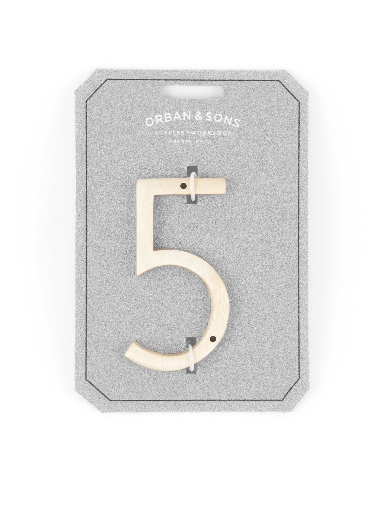 Orban & Sons Brass House Number Sign