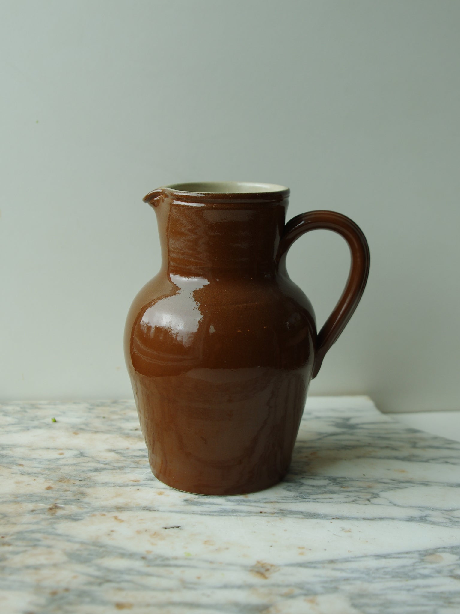 Vintage French Brown Pitcher