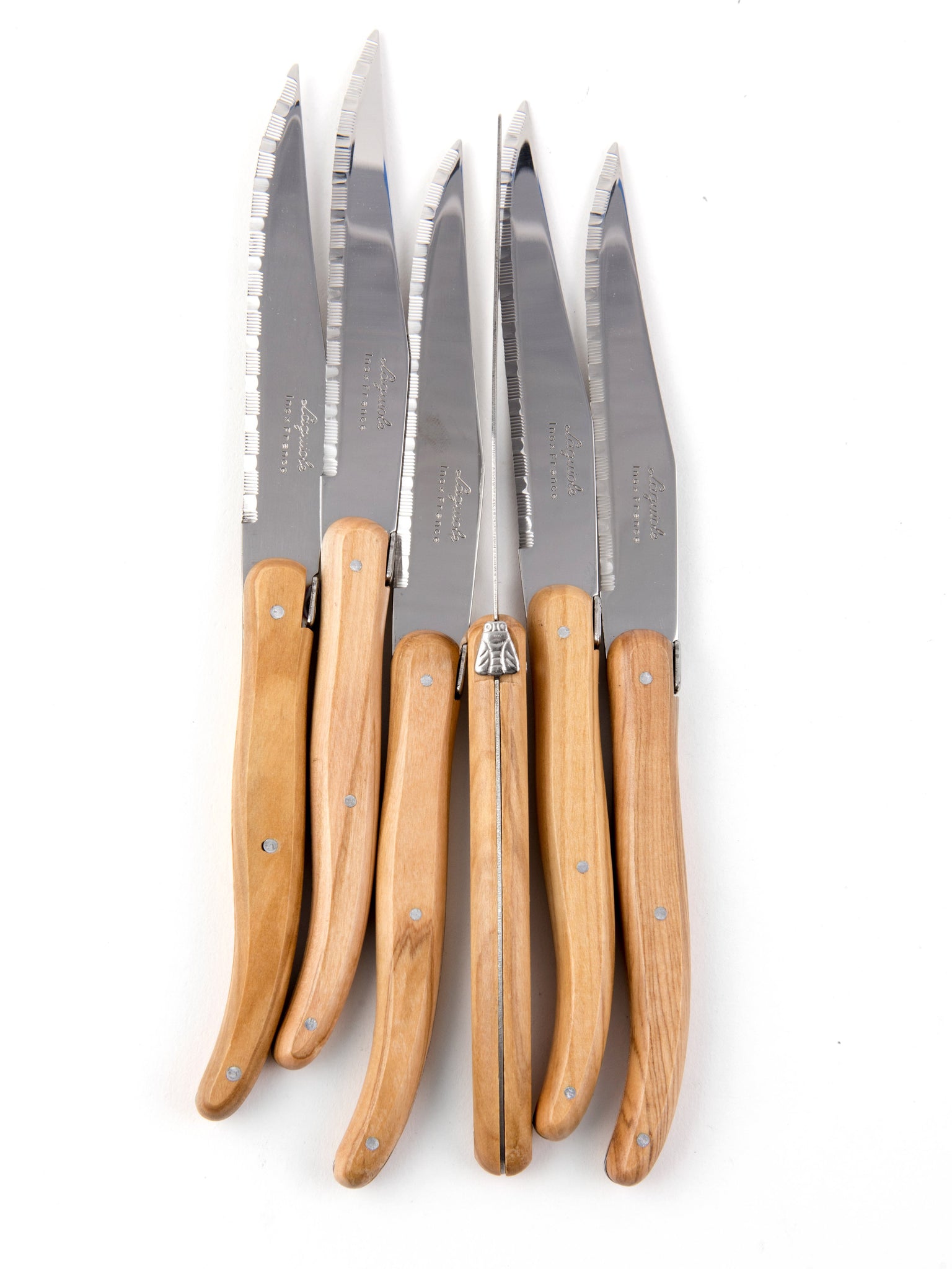 Laguiole 6 Piece Rainbow Knife Set in Wooden Box – French Dry Goods