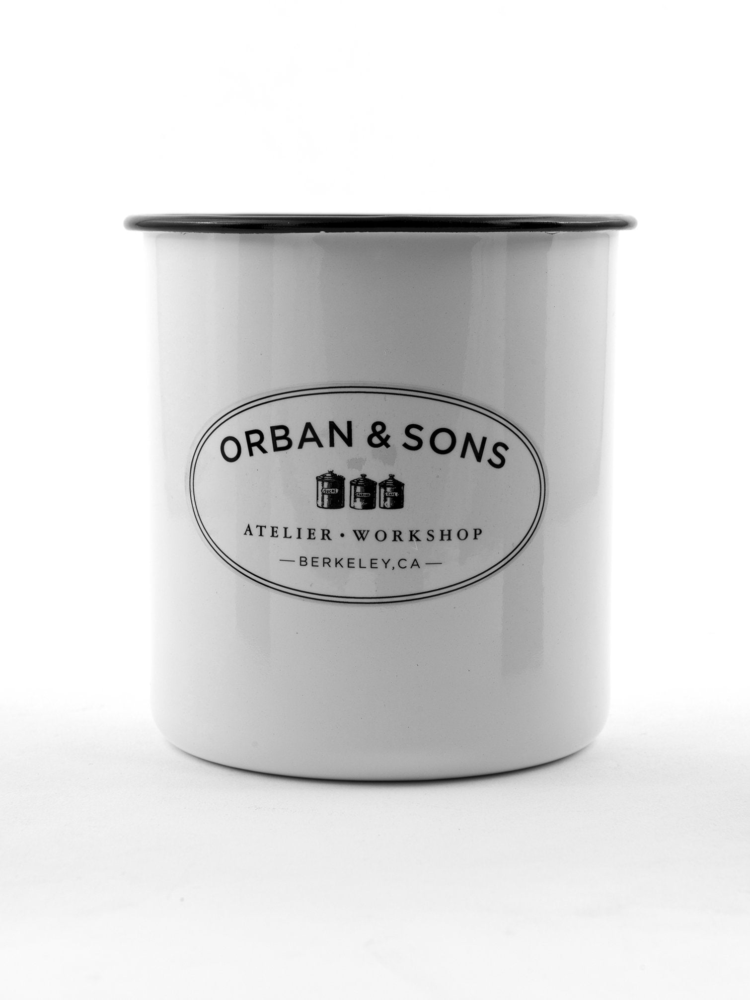 Orban & Sons Enamel Cutlery Crock - French Dry Goods