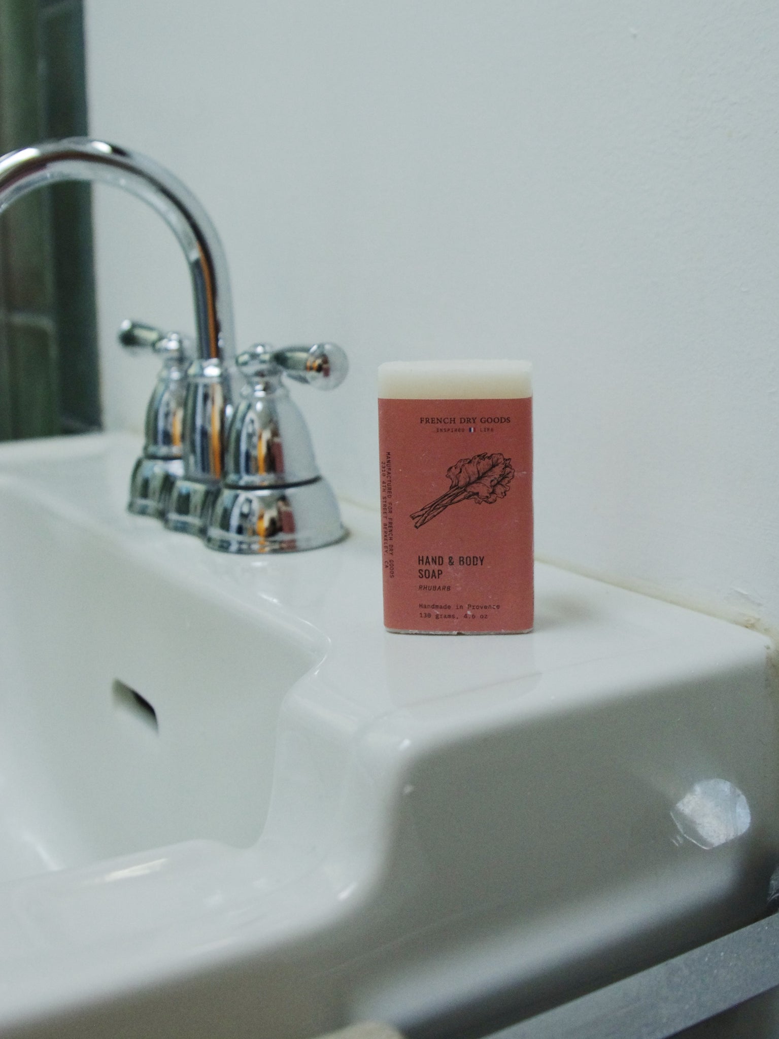French Dry Goods 130g Bar Soap—Rhubarb