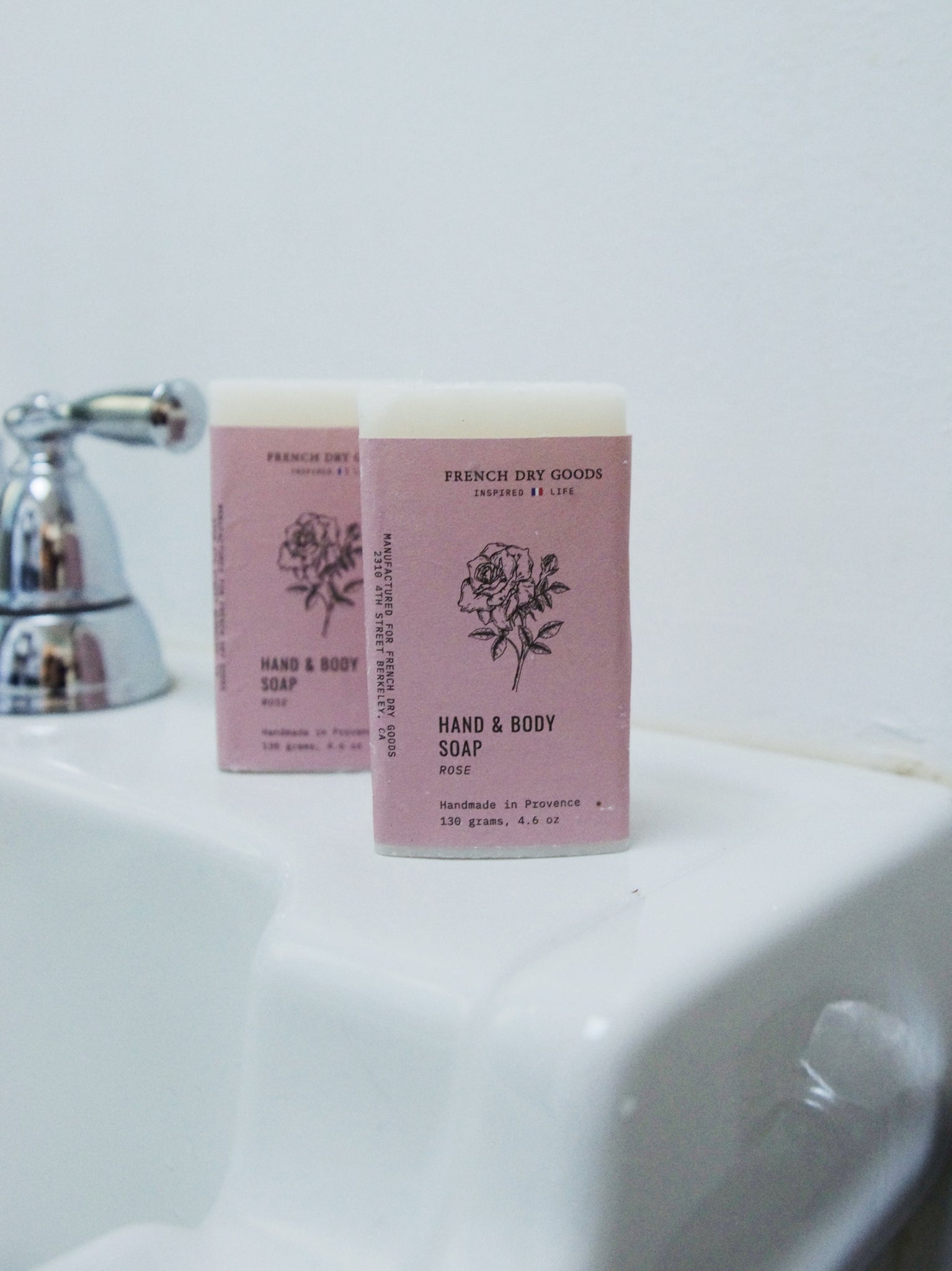 French Dry Goods 130g Bar Soap—Rose