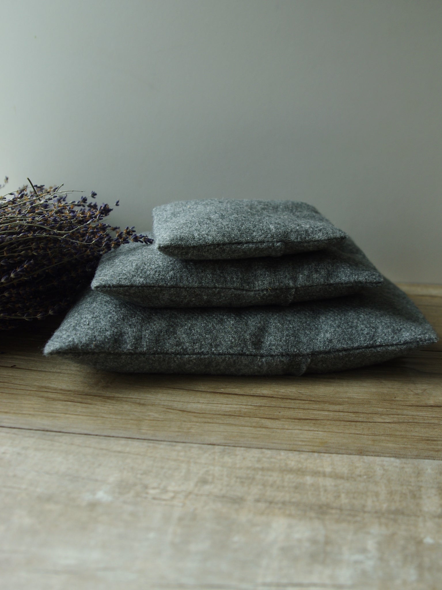 French Lavender Sachet—Grey Wool