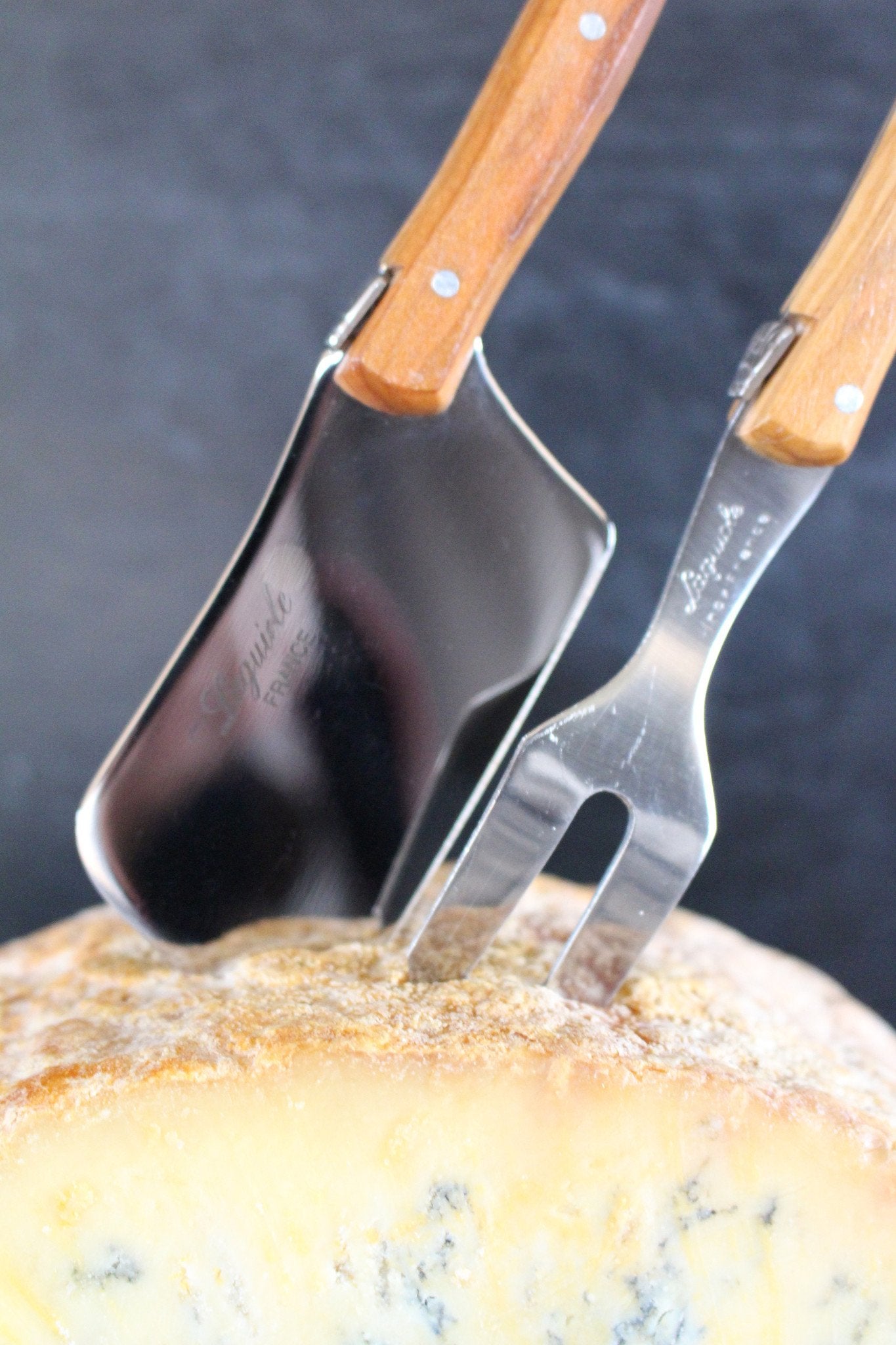 Laguiole Olivewood Mini Cheese Fork - French Dry Goods