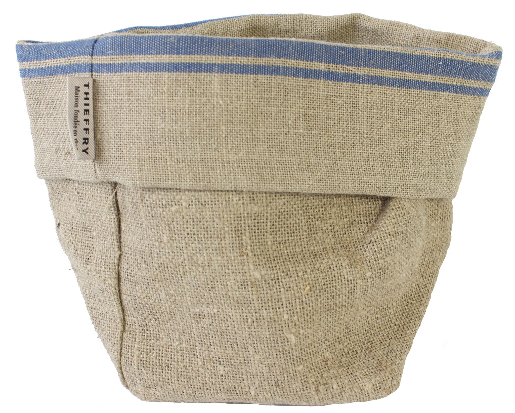 Thieffry Blue Monogramme Linen Bread Bag - French Dry Goods