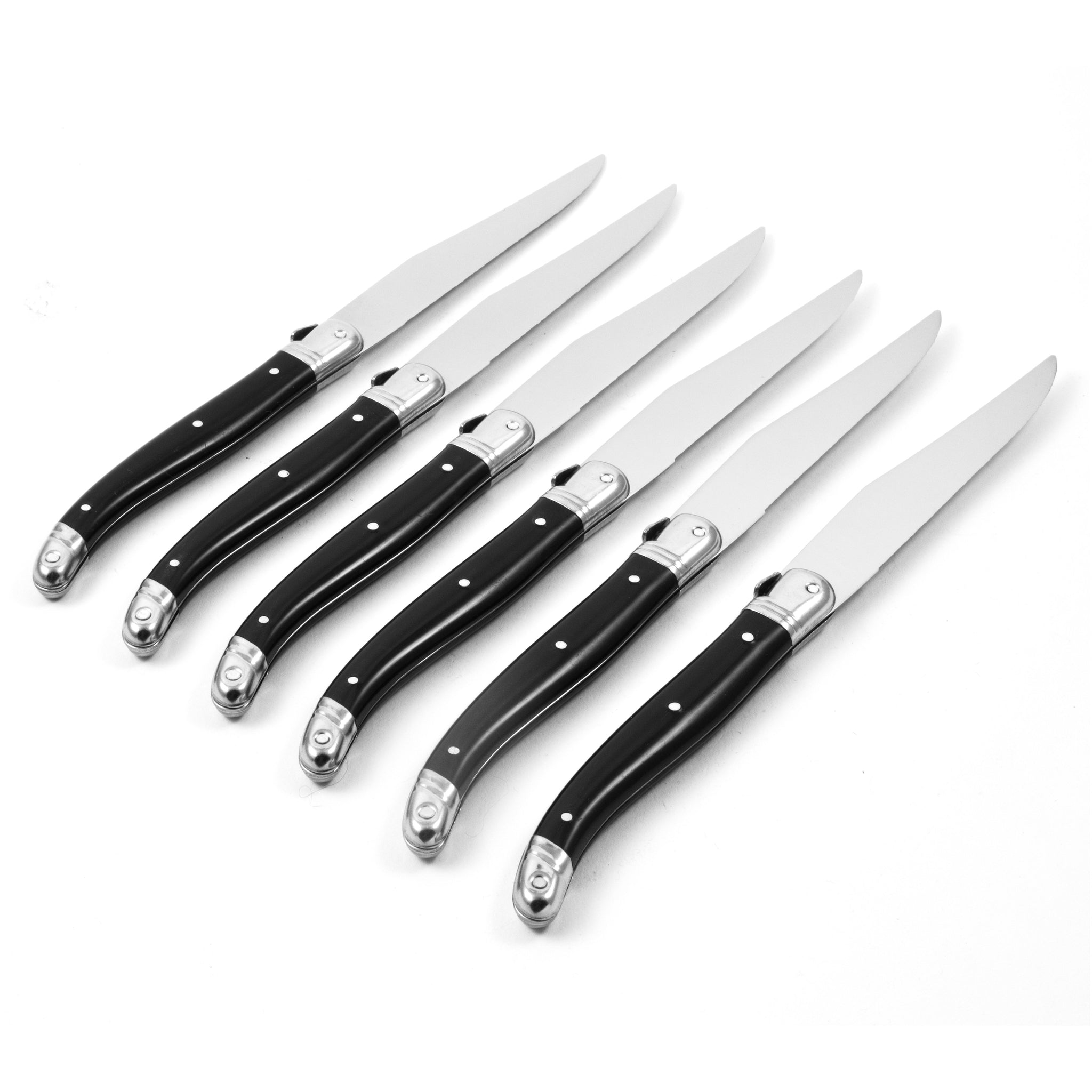 French Home Set of 6 Laguiole Connoisseur Assorted Wood Steak Knives(L –  frenchhome