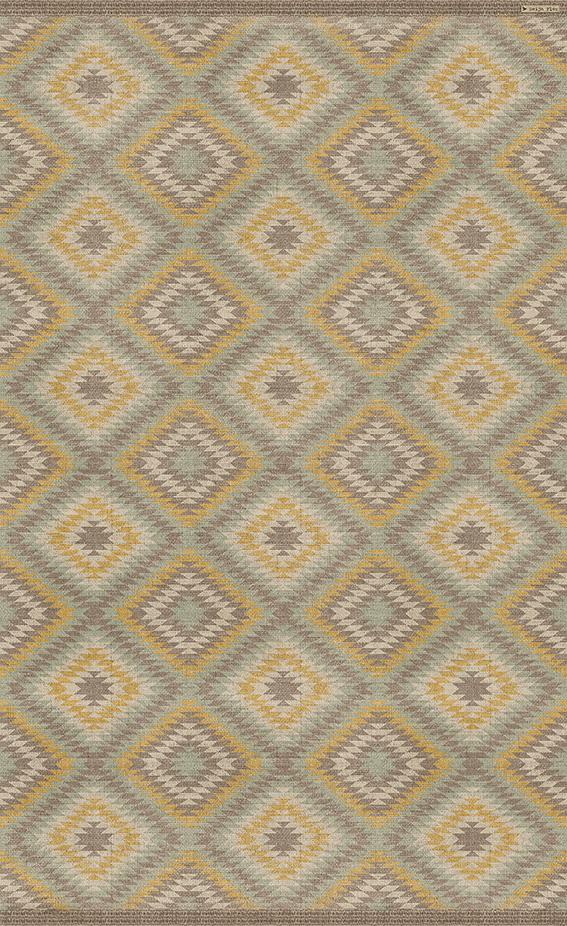 Beija Flor Nordic Textile Yellow & Green Diamond Beija Flor beija-flor-nordic-textile-yellow-green-diamond-large-room-size-floor-mat-55-x-79 - French Dry Goods
