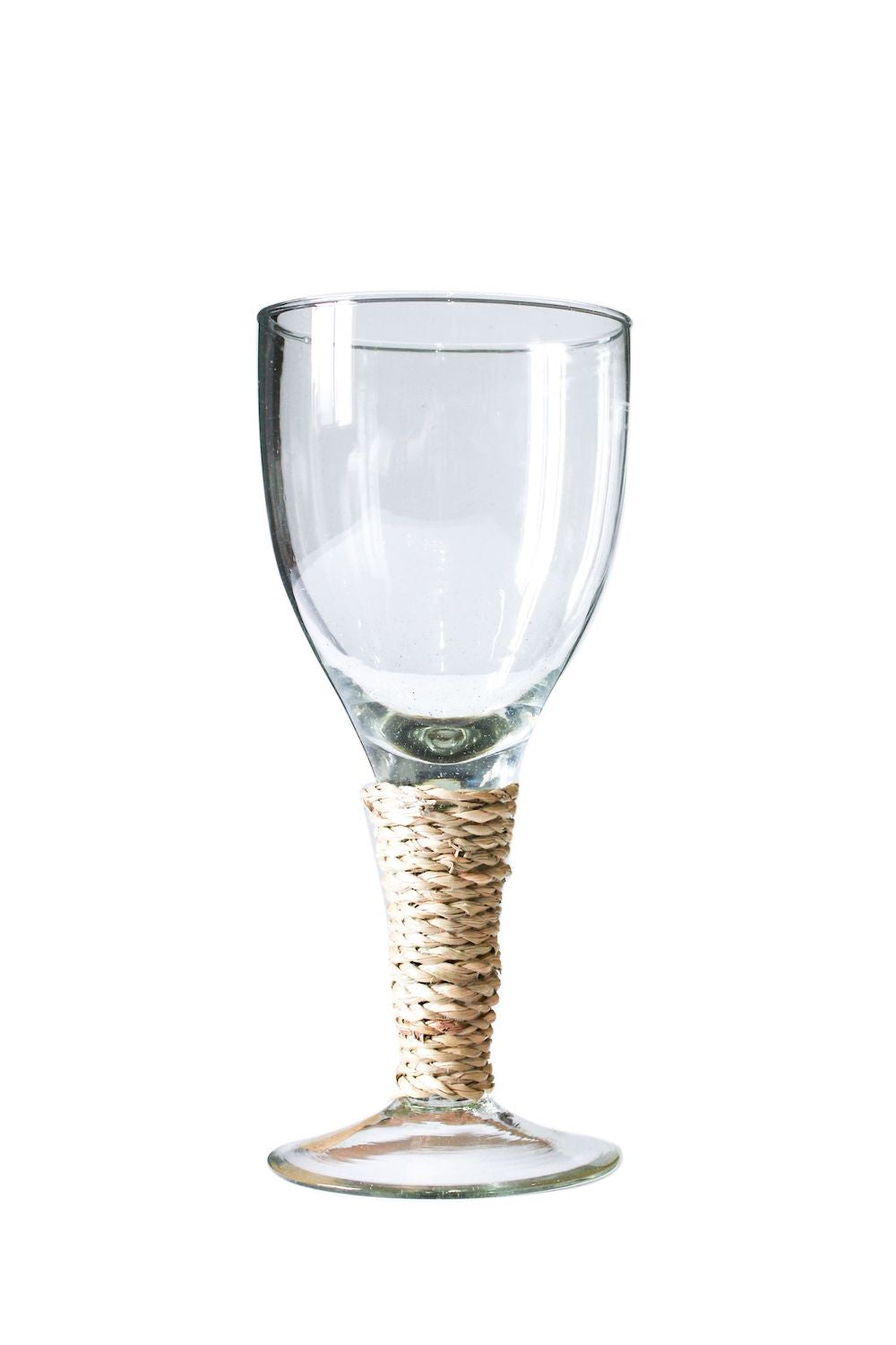 Large Seagrass Wrapped Wine Glass (Set of 4)