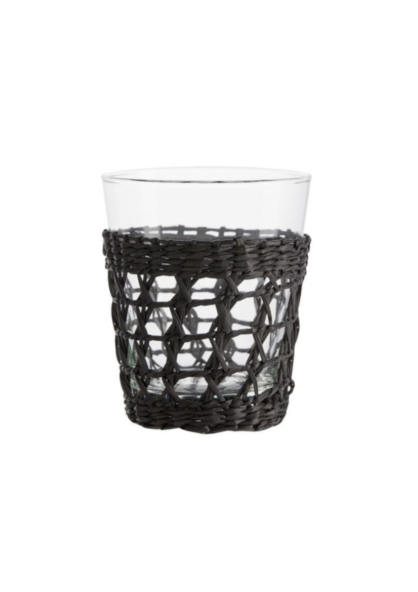 Black Seagrass Cage Wide Tumbler (Set of 4)