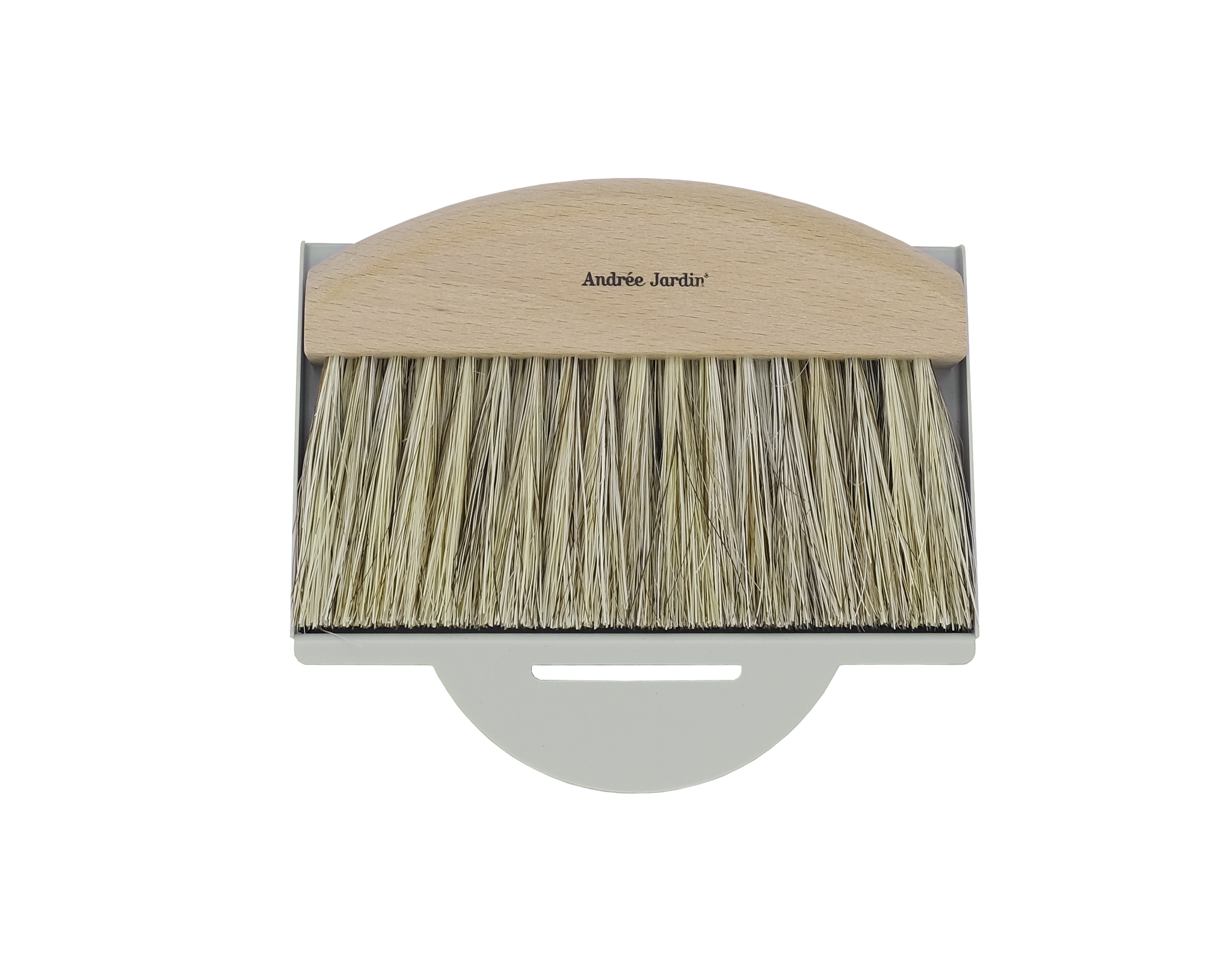 Andrée Jardin Mr. and Mrs. Clynk Natural Table Brush and Grey Dustpan Set