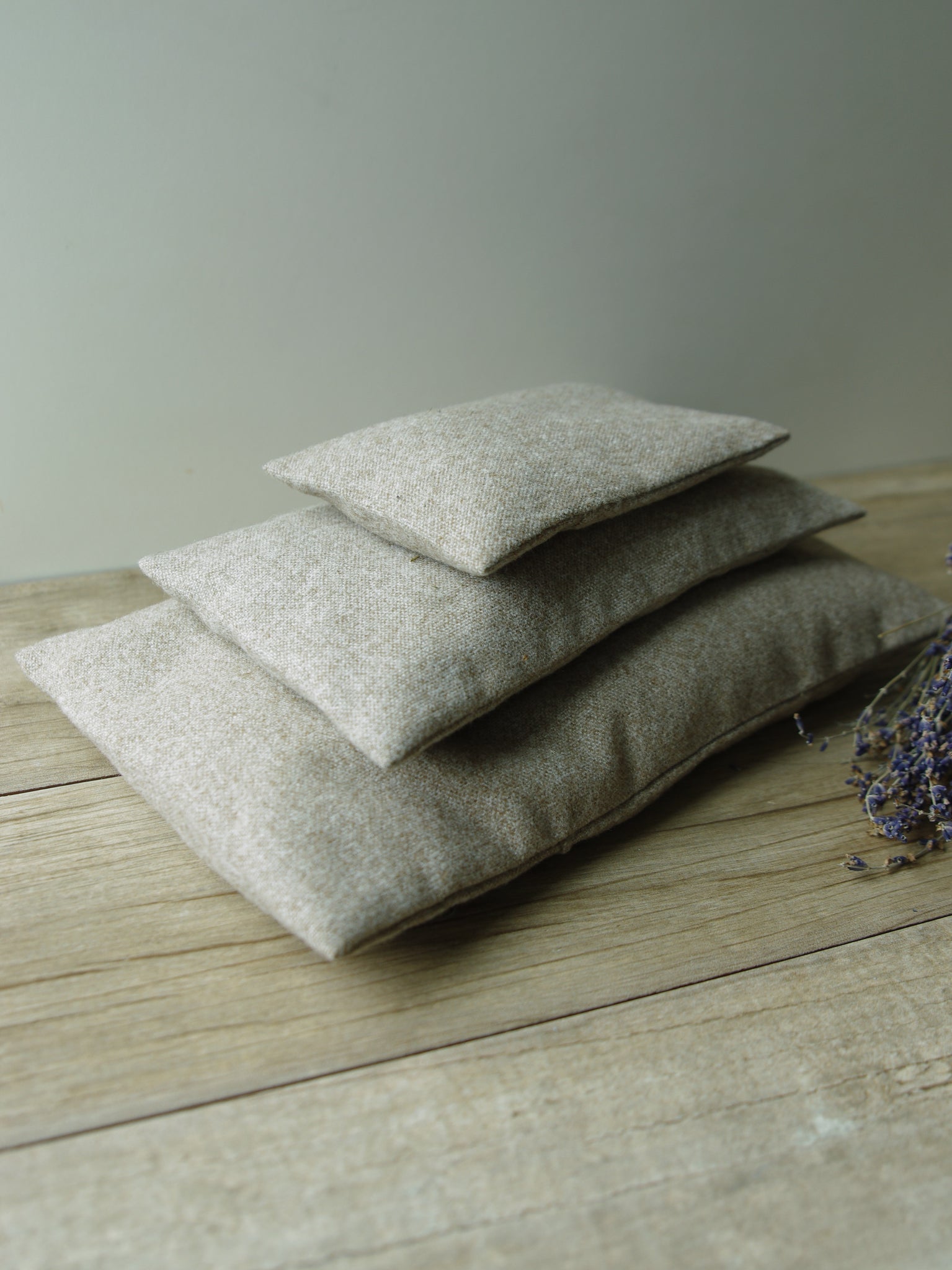 French Lavender Sachet—Tan Wool